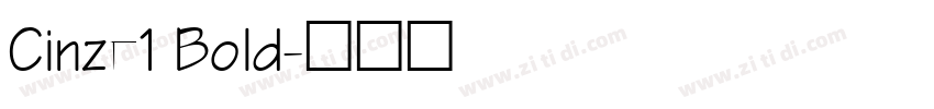 Cinze1 Bold字体转换